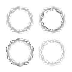 Rays radiating from a center. Linear drawing of rays of the sun. Design elements for your projects. Sunburst frame illustration.