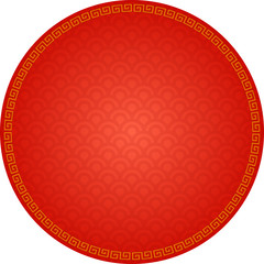 Chinese Traditional Rounded Pattern, The Great Wall Frame, Fortune 