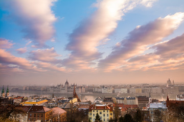 Fototapeta premium panoramic views to budapest parliament, hungary