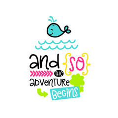 Vector poster with phrase and decor