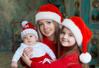 Face, Christmas hat, red suit