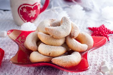 Traditional Christmas cookies "Vanilla crescents"