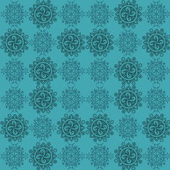 Abstract winter pattern with snowflakes.