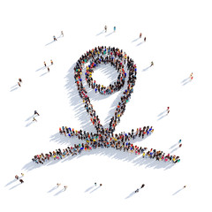 map pointer people 3d