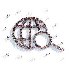 binoculars people 3d