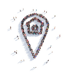 map pointer people 3d