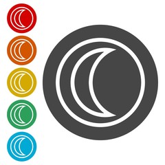 Moon icon Vector Illustration 