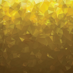 Abstract gold background consisting of triangles polygon
