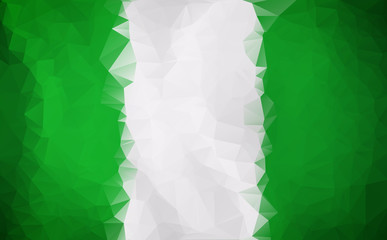 Nigeria flag polygon texture