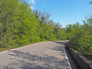 asphalt road in the mountains