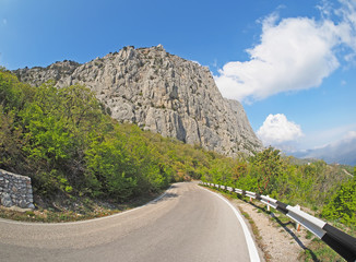 asphalt road in the mountains
