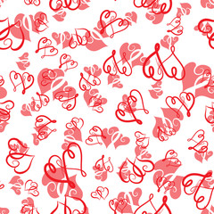 Cute valentine seamless pattern with hearts