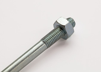 Threaded bolt and nut.