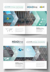 Business templates for brochure, magazine, flyer, booklet or annual report. Cover design vector template, flat layout in A4 size. Abstract modern background, blurred image, urban landscape.