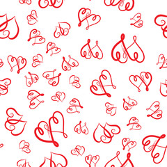 Cute valentine seamless pattern with hearts