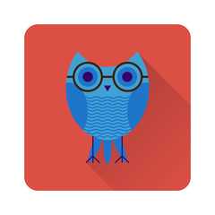 Flat owl icon