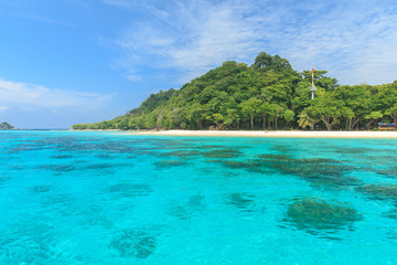 Rok island,Thailand seascape Rok island,Lanta island national pa