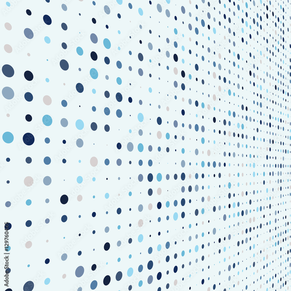 Aufkleber abstract soft color dots with illusion of depth and perspective, dotted technology background. multi