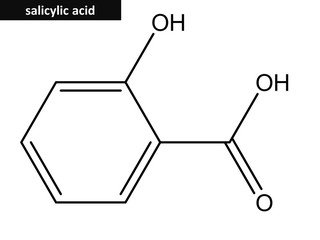 Molecular structure of salicylic acid