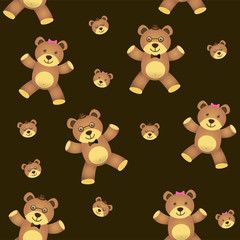teddy bear seamless  background