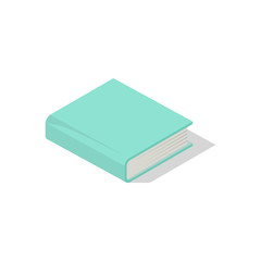 Vector illustration isometric book icon in flat design style isolated on white background.