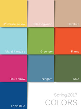 Spring 2017 colors palette