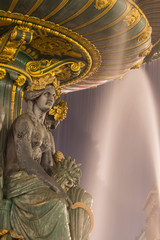 Fontaine Place de la Concorde at night Paris, France