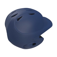Angle from up Blue batter's helmet isolated on white. 3D illustration