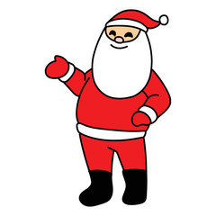 Santa claus on white background.