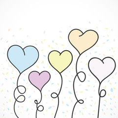 affiche,coeur color&eacute;