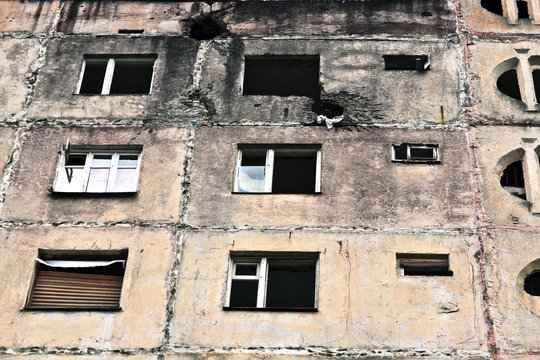 Ruined House. The War In Abkhazia