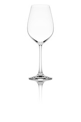 Isolated wine glass on a white background