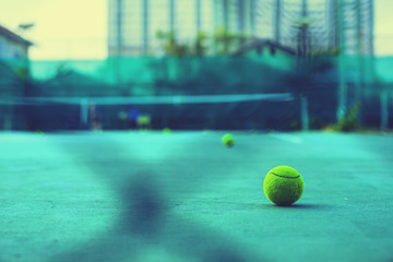 Close up of tennis ball 