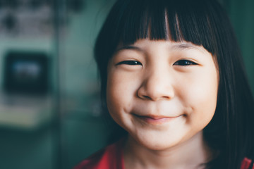 Portrait of young cute girl