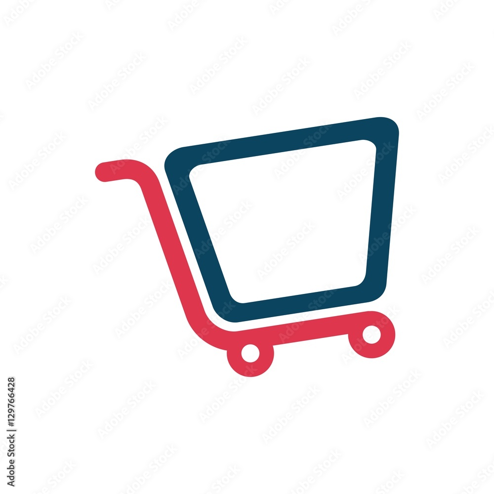 Canvas Prints trolley logo. shopping symbol. vector icon.