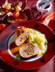Roast turkey roll