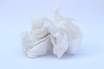 crumpled paper on isolated