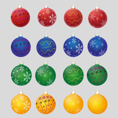 Christmas set Christmas decoration in the form of balls of diffe