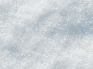 Texture fresh white snow, fallen fluffy snow background