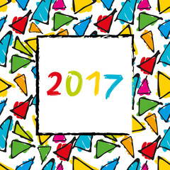 Spanish Calendar 2017 template. Gaudi pattern. Vector pattern.