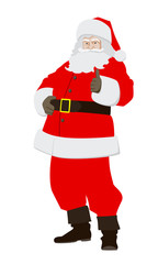 Weihnachtsmann drückt Daumen