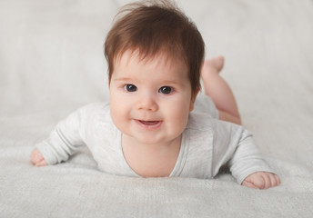 3 months old lovely baby portrait