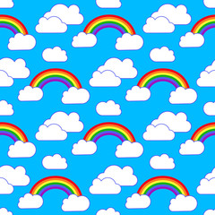 Obraz premium Rainbow and clouds