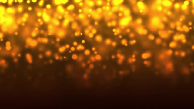 Loopable abstract particle lights bokeh circles background. Dust background, seamless loop.