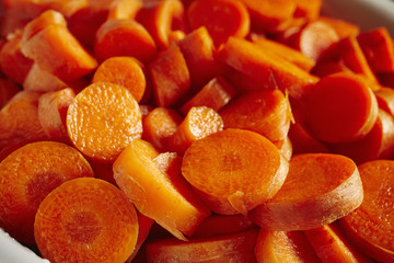 slices of raw carrot