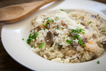 Italian risotto on pot