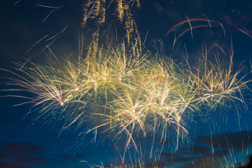 Festive new year's fireworks