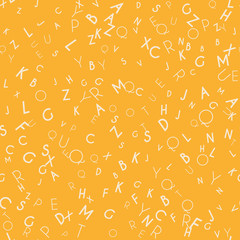 Random letters seamless pattern