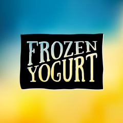 Frozen Yogurt Design Badges and Labels. Vector Illustration. Ice Cream Shop Logo design element. Vintage Emblem Creamery. Summer time banners