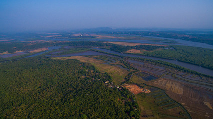 Fototapeta premium landscape of Goa, far from the sea. Aerial